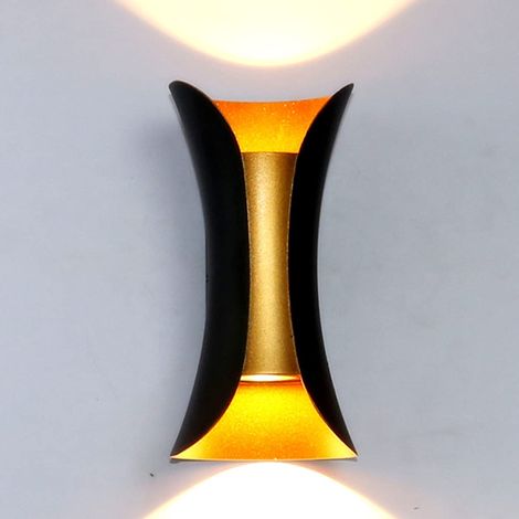 MINKUROW Innenwandleuchte 10 W Modern De Lamp Außenwandleuchte Up Down Metallwandleuchte 3000 K Warmweiß Innendekorativ für Schlafzimmer Zuhause Flur Wohnzimmer (1/5)
