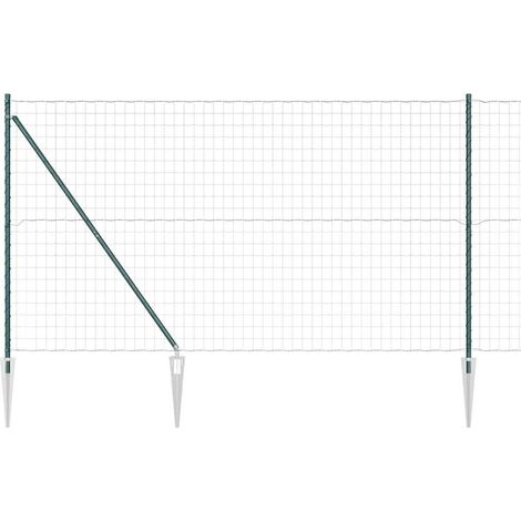 Maison Exclusive - Schweißdrahtzaun mit Spikes 10 x 1,6 m (B x H)