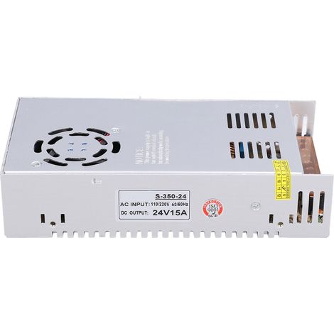 Alimentation à découpage S-350-24 24V 14.6A avec protection contre les surcharges et les courts-circuits, convertisseur DC stabilisé pour usage industriel (1/5)