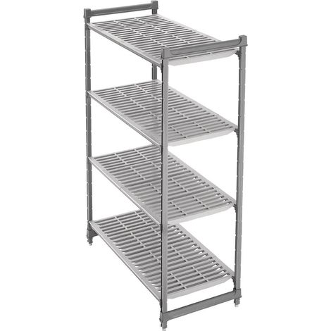 Rayonnage de 4 Etagères à Claire-Voie - Profondeur 460 mm - L 910 à 1530 mm - Cambro