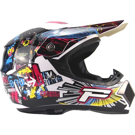 Casque de moto intégral, lunettes de protection, gants de motard, Blanc 6-a, M (1/2)