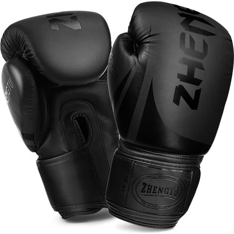 Gants de boxe, kickboxing, muay thaï, sac de frappe, MMA, gants d'entraînement de combat de qualité professionnelle pour hommes et femmes (1/5)