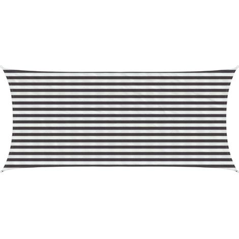 Sunshade Sail Anthracite and White 2 x 4 m HDPE vidaXL
