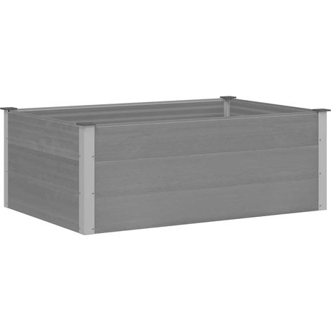Bac à fleurs - Jardinière pour extérieur/intérieur jardin terrasse balcon - Lit surélevé de jardin WPC 150x100x54 cm Gris Chic-847599 (1/5)