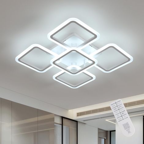Plafonnier LED Dimmable 57W, Carré, Blanc, 3000K-6500K (1/5)