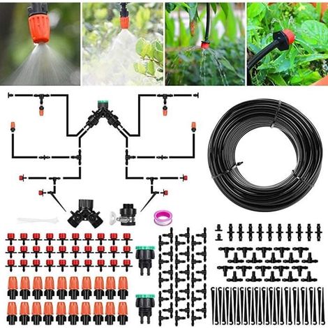 Kit d'Arrosage Automatique - Garden - 30m - Irrigation Goutte à Goutte - Facile à Installer - Noir
