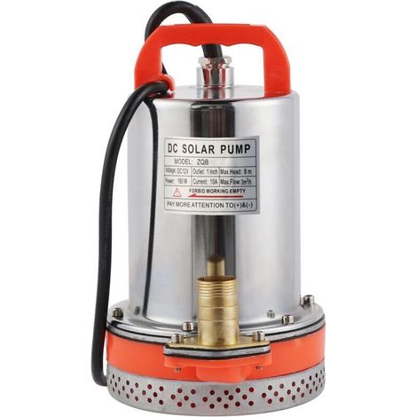 pompe submersible, petite batterie, pompe domestique, pompe solaire, 8 m de hauteur, 2,1 m de câble, DC 12V
