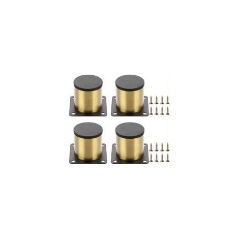 Juego de 4 patas de acero inoxidable para muebles, 5 cm (doradas) para sillas, mesas, armarios, escritorios, sofás, patas de muebles con - Crezuo (1/4)