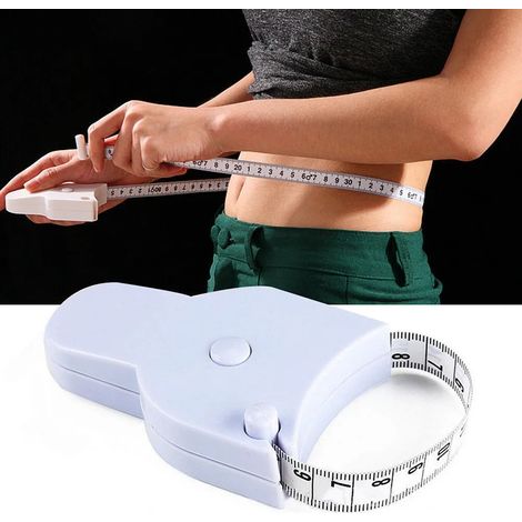 Lot de 2 mètres ruban télescopiques automatiques, ruban de mesure corporelle parfait, règle de mesure corporelle auto-serrante, règles à double bord