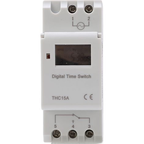 LCD Digital Timer Schalter Programmierbare Wöchentlich Orbital Zeit Relais AC220 ‑ 240V 16A THC15A
