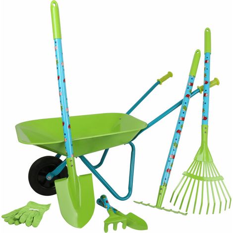 Schubkarre legler 12014 Kinder 7 Teile mehrfarbig