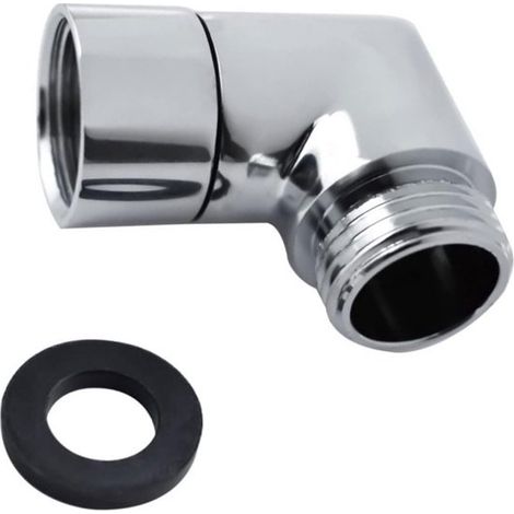 Dailygoods - Adaptador de ducha de mano de 90 grados con junta de goma (1/5)