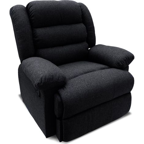 Fauteuil relax Norton tissu Noir (1/2)