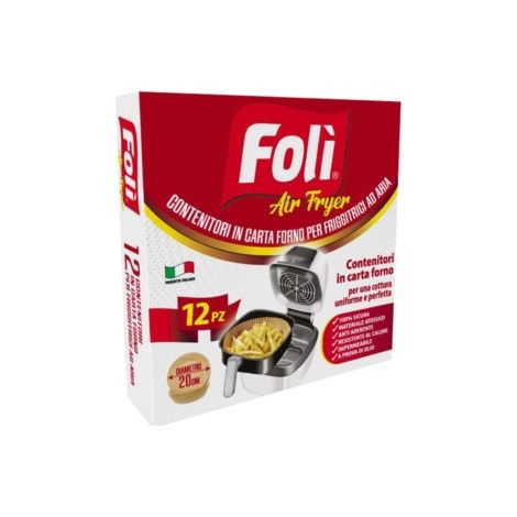Set 12 Fogli Carta forno e Friggitrice ad Aria 20 cm FOLI' (1/2)