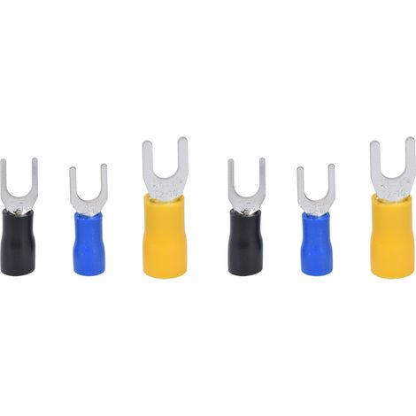 300 cosses à fourche isolées, connecteurs de fils en cuivre PVC de type U pour éclairage de transport (SV1.25-4+SV2-4+SV5.5-4) (1/5)