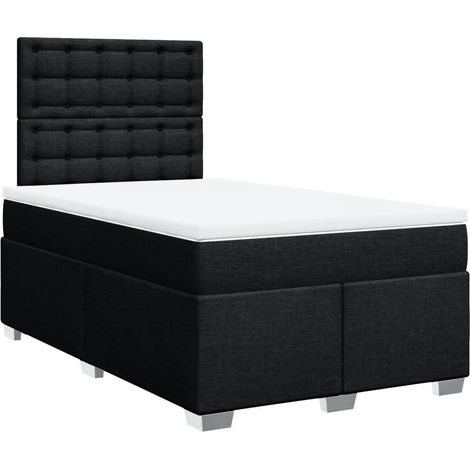 Maison Exclusive - Giroletto a Molle con Materasso Nero 120x200 cm in Tessuto