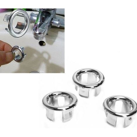 Garniture De Lavabo Ronde - Pour Trop-Plein - Diamètre Extérieur 3 Cm - Diamètre Intérieur 2 Cm - Hauteur 1,6 Cm - 1 Pièce (1/2)