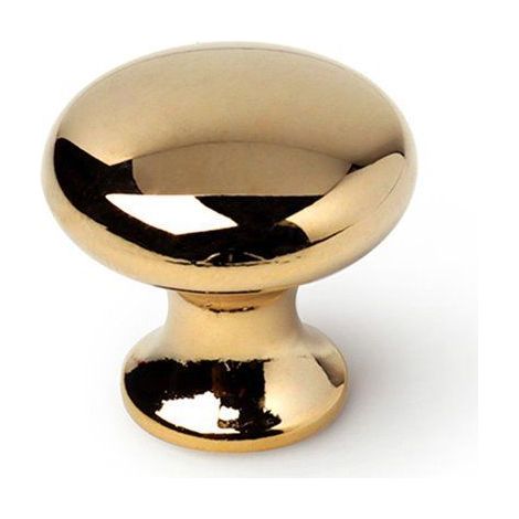 Blister con 4 pomoli per mobili tondi in zama finitura oro mod.760 ø25mm REI