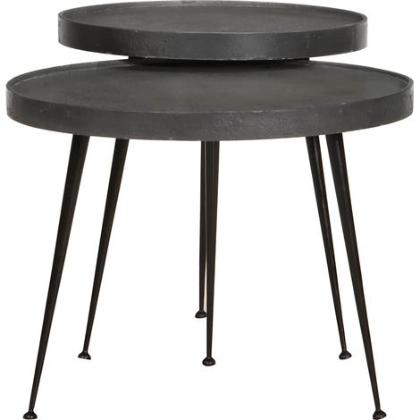 Maison Exclusive - Tavolini da Salotto 2 pz Neri in Legno Multistrato