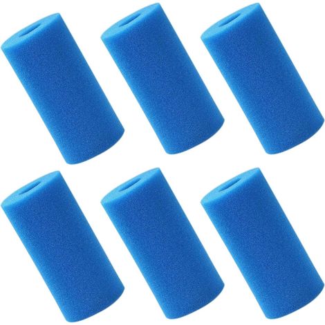 Ensemble de 6 cartouches d'éponge filtrantes de type A ou C pour piscine, adaptées aux pompes à eau de piscine. (1/4)