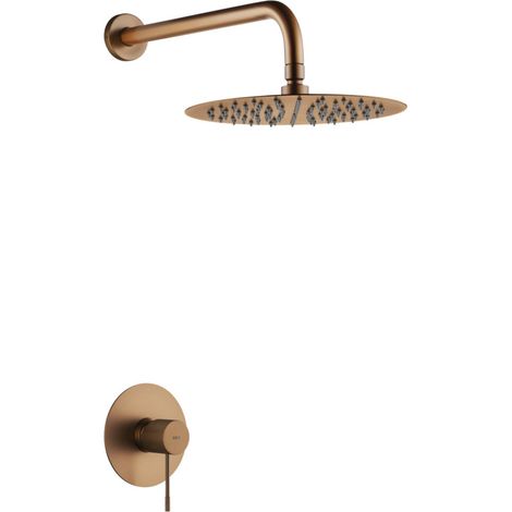 Tête de douche mural encastré TOUCHER mitigeur Or rose brosséChroméNickel brosséNoir matOr rose brosséCanon de fusilOr brossé