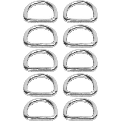 10 Anneaux en Acier Inoxydable 316 pour Équipement Nautique, Accessoires de Fixation pour Surf, Kayak et Planche à Voile, 6mm (1/5)
