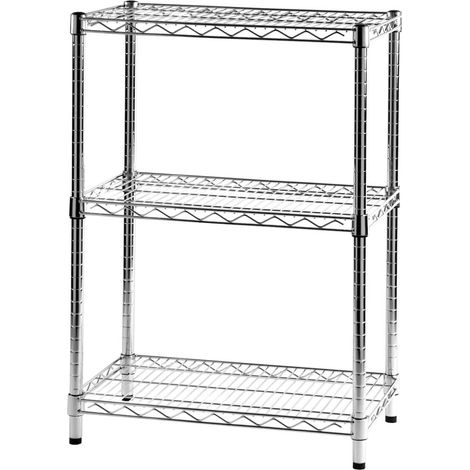 Scaffale 3 Ripiani 60x35x90 cm in Metallo Cromato Tosini