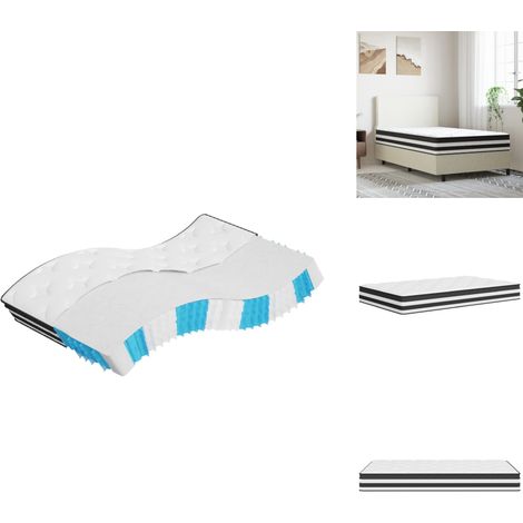 Matelas à ressorts ensachés moyen 100x200 cm - Matelas À Ressorts Ensachés - Matelas Confortable - Matelas Double Zone - Matelas Support Lombaire - Literie (1/5)