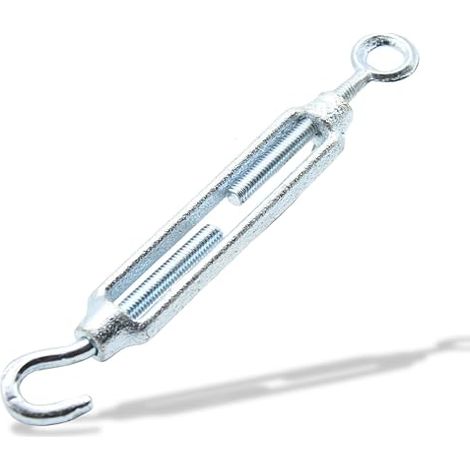 Hook and Eye Cable Tensioner M6 Galvanised Steel for Washing Line Cable Assembly (1/5)