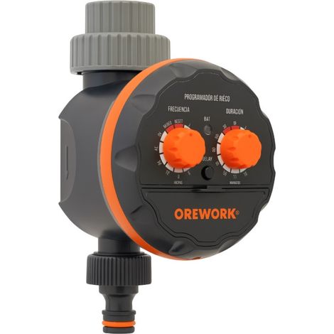 Timer per irrigazione a pressione zero Orework  2 manopole rotanti  Ideale per irrigazione a goccia, giardini e frutteti