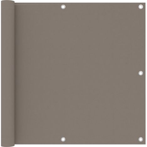 Balcony Screen Taupe 90x400 cm Oxford Fabric vidaXL