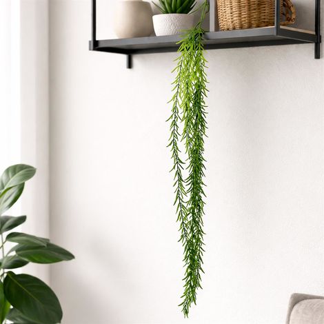 Artificial 100cm Trailing Rhipsalis Hanging Plant Dark Green Tips (1/4)
