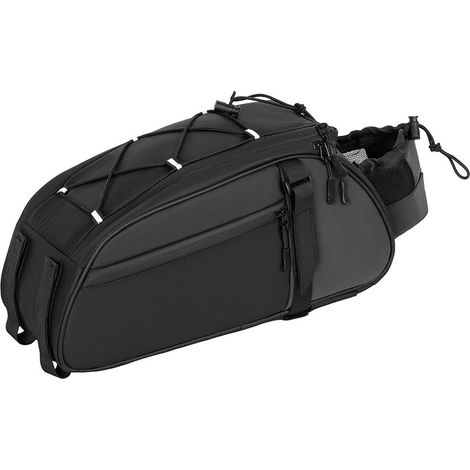 Sacoche de porte-bagages arrière multifonctionnelle pour vélo, étanche, capacité 8 L. (1/2)