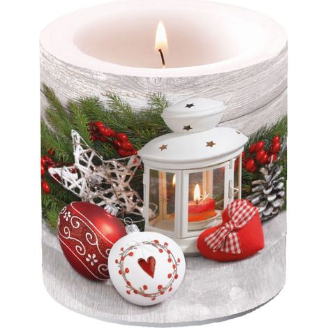 Bougie décorative lanterne de noël