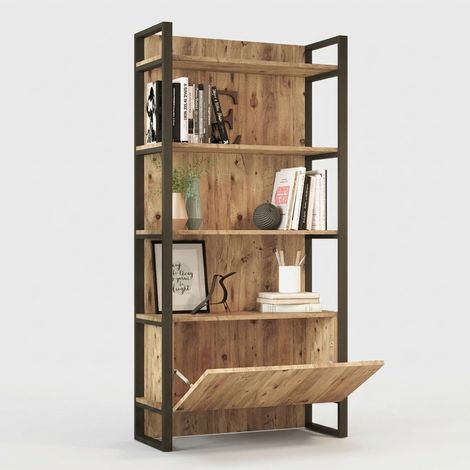 Hedor moderne Regal-Bücherecke mit Klapptür