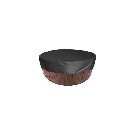 Couvercle rond pour piscine – Bâche solaire anti-UV et étanche pour spa, bain extérieur ou jacuzzi – Couleur noire – Dimensions : 210 x 30 cm (1/5)