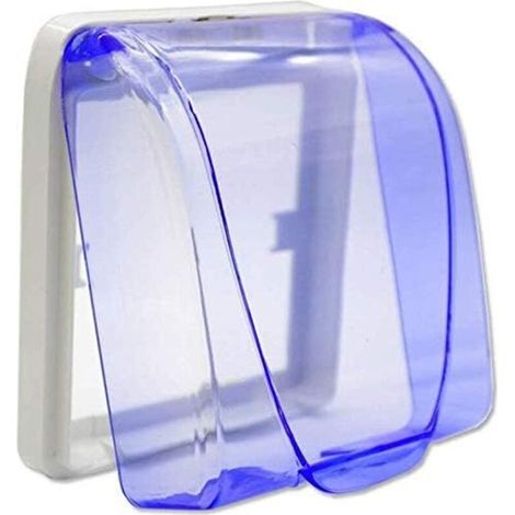 Wasserdichtes Kunststoffgehäuse für Wandschalter, Türklingel, Klappdeckel für den Heimgebrauch (blau)
