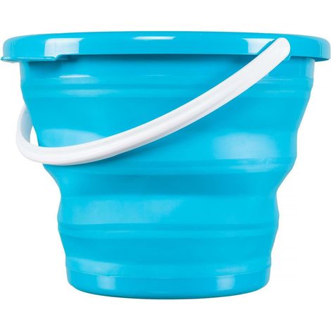 CUBO PLEGABLE 10L, AZUL, DE PLÁSTICO, para el jardín (1/3)