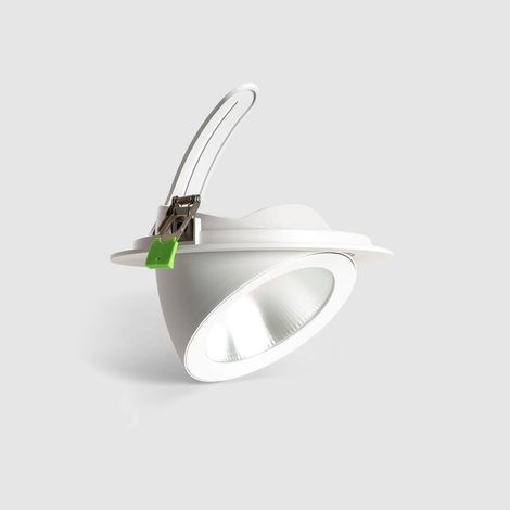 Faretto Downlight LED 60W Orientabile Circolare 120 lm/W Foro Ø 200mm Chip No Flicker 3000K - 4000K Selezionabile (Caldo-Naturale) (1/5)