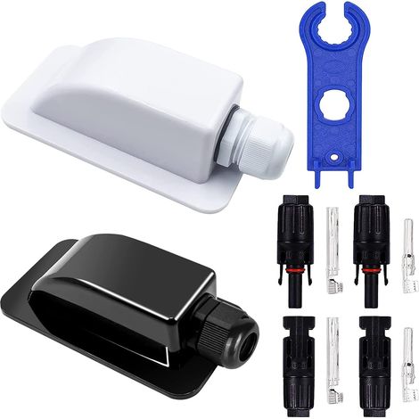 2 Pcs Boîtier de Presse-étoupe d'entrée de câble Solaire Simple en ABS Plaque d'entrée de câble 3mm à 12mm étoupe d'entrée de câble Solaire pour Toit de Camping-Car étanche (1/5)