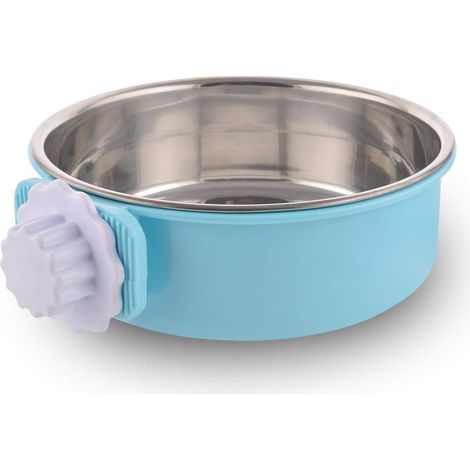 Filiyano-Gamelle pour chien pour cage. Gamelles amovibles en acier inoxydable pour nourriture et eau. Cage C (1/5)