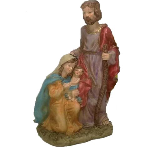 Natività statua presepe sacra famiglia per addobbi di Natale natalizio decorazioni per casa idea regalo 28cm (1/5)