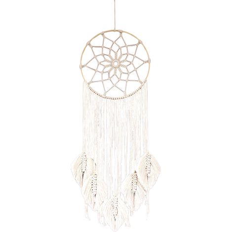 Attrape-rêves Nice Dream pour chambre d'adulte, style bohème, grande décoration murale en macramé. (1/5)