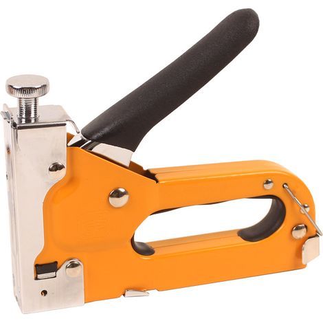 This 3-in-1 stapler is suitable for wood, walls, DIY projects, and home decorating. It comes with 600 staples. (1/5)