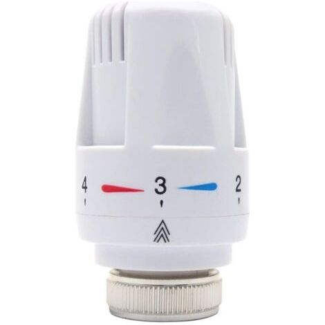 Vannes de contrôle de température Tête de vanne thermostatique automatique standard Vannes de radiateur Tête fixe de rechange (tête uniquement) (1/4)