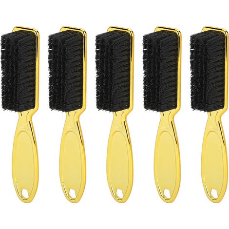 5 pièces Brosse de nettoyage pour tondeuse à barbe homme, outil coiffure plaqué or, brosse à cheveux trimmer (1/5)