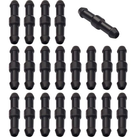 20 Pcs Connecteurs de Tuyaux, Raccord Droit de Tuyau Lave Glace Connecteur Raccord de Tube (1/5)