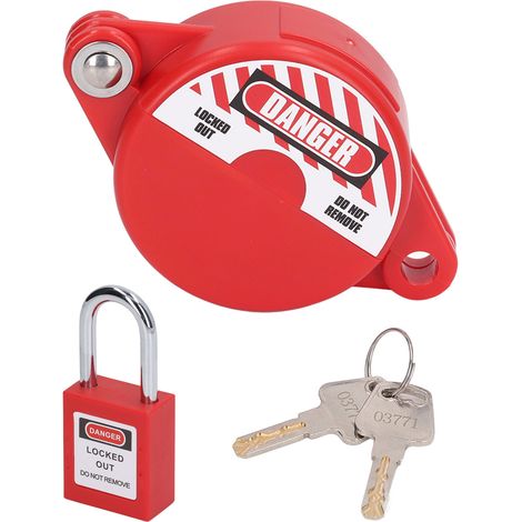 Cadenas de Seguridad para Válvula Plegable, Kit de Bloqueo con Candado, Dispositivo de Cierre para Grifo y Manguera, Set de Protección Industrial (1/5)