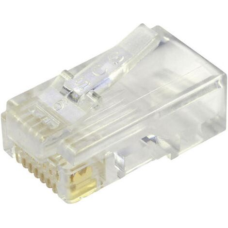 Fiche modulaire mâle non blindée pour câble plat BEL Stewart Connectors 937-SP-3088 RJ45 mâle, droit Pôle: 8P8C transparent 1 pc(s) Q089031 (1/4)