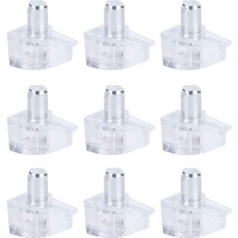 Lot de 50 supports d'étagère transparents, fixations pour étagères, clips de fixation pour meubles (1/5)